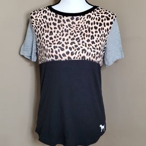 Victoria secret pink cheetah print shirt
